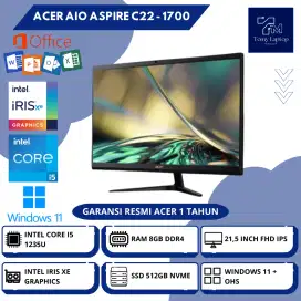 ACER AIO ASPIRE C22 - 1700 INTEL CORE I5-1235U RAM 8GB 512GB 21,5INCH