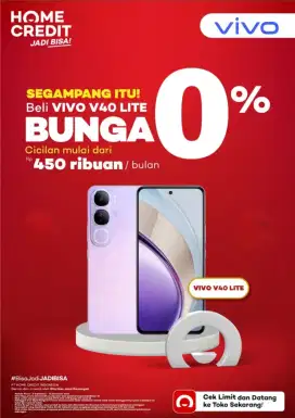 BIG NEWSS!! PROMO CICILAN VIVO V40 LTE BUNGA 0% FREE CICILAN 2X