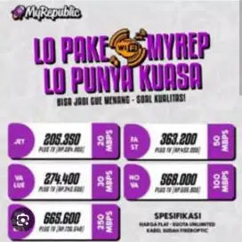 Promo pemasangan internet myrepublic jakarta