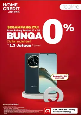 Big News!! Promo cicilan Realme 13 5g Bunga 0% Free cicilan 2x