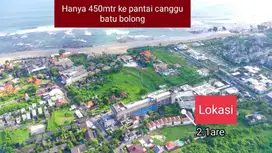 Buc langka tanah ada imb 210m2 lingk villa hny 450mtr ke pantai canggu