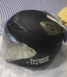 Helm NHK R6 Solid Black Doff Hitam Dop Half Face General Helmets