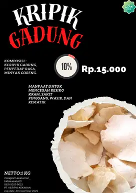 keripik gadung 500gr