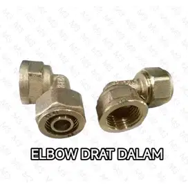 ELBOW DRAT DALAM KUNINGAN 1/2 INCH / ELBOW DRAT DALAM PIPA AIR PANAS