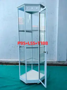 Lemari pojok segi 5 aluminium