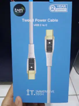 Tweet power cable USB c to c white