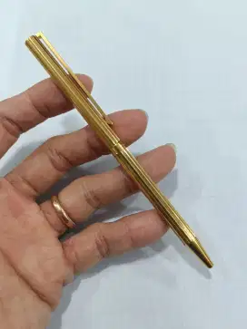 Ballpoint pulpen mewah st Dupont original gold plated bgus siap pakai