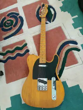 Gitar telecaster butter Scotch blonde kastem non pabrikan