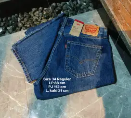 CELANA JEANS LEVIS 505 REGULER SIZE 34 NEW ORIGINAL