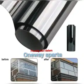 Stiker Kaca film oneway sparta premium/jasa pasang/stiker kaca oneway