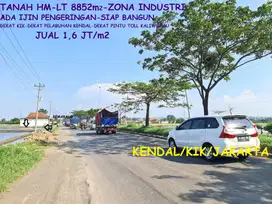 Tanah Zona Industri Raya Pantura Kendal Semarang/lingkar Kaliwungu