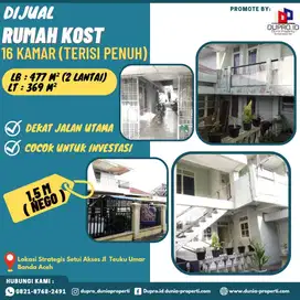 Setui Dijual Kos Aktif 16 kamar Lokasi Strategis Pusat Kota Banda Aceh