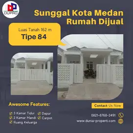 MEDAN SUNGGAL- Rumah Dijual Tipe 84 Luas Tanah 162 m Lokasi Dekat  Mal