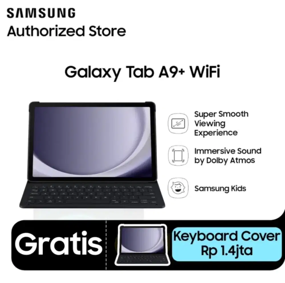 [ Bundling ] Samsung Galaxy Tab A9+ Wifi 8/128GB + Keyboard Cover