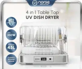 Norge 4in1 UV Dish Dryer 45 Liter Sterilizer Alat Makan dan Botol