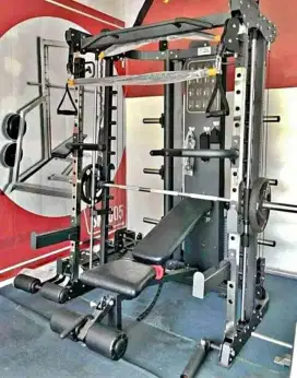 ALAT FITNESS LENGKAP BEST MULTI GYM POWER RACK SMITH MACHINE TOTAL