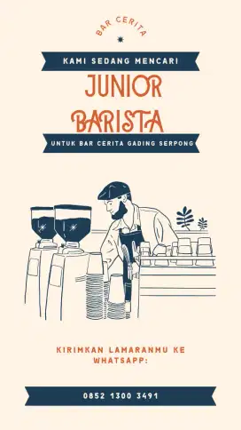 WE ARE HIRING JUNIOR BARISTA