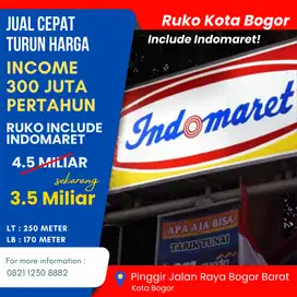 Jual Bangunan beserta Indomaret di Kota Bogor Income 300 Juta Pertahun