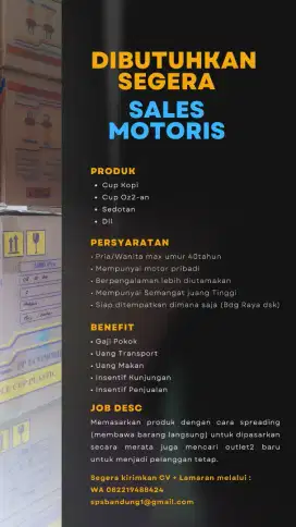 SALES MOTORIS CUP KOPI