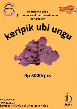 Ahlinya keripik ubi ungu