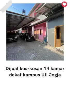 Dijual Kost Eksklusif 14 Kamar sangat dekat dengan kampus UII Jakal