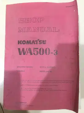 Book Shop Manual Komatsu WA500-3