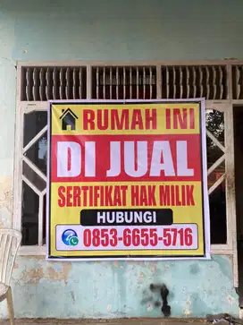 Di jual rumah sertifikat hak milik ada toko depan rumah