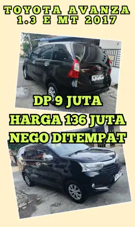 TOYOTA AVANZA 1.3 E MT 2017 DP 9 JUTA