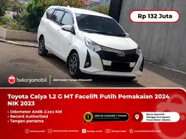 [LOW KM 2.000] Toyota Calya 1.2 G MT Manual Facelift Putih NIK 2023