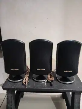 3 BIJI SPEAKER SATELIT BEKAS HOME THEATER POLYTRON