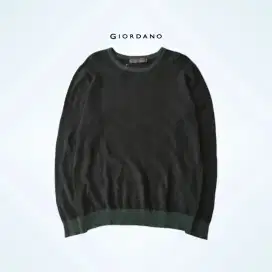 GIORDANO SWEATSHIRT KNIT BOTTLE GREEN COLOR