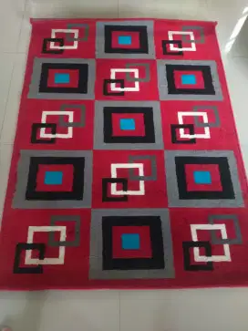 Karpet Corak warna merah