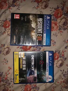 DVD BLUERAY PS4 (God of war4, detroit, Resident evil 7) NEGO CHAT AJA