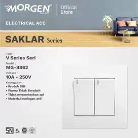 Morgen V series Saklar 1 Gang MG 8861 / Morgen V series Saklar 2 Gang