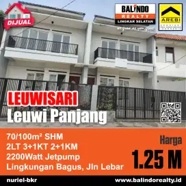 Rumah Baru Siap Huni Leuwi Sari Jalan Depan Lebar