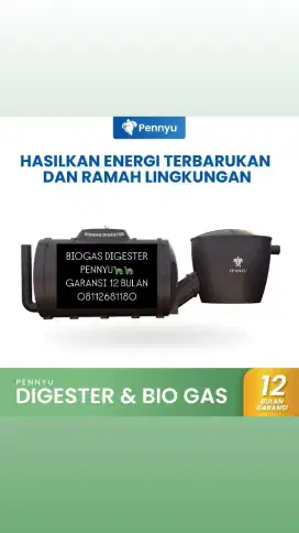 Jual Biogas Digester Merk Pennyu Garansi 12Bulan