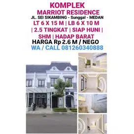 DI JUAL 1 UNIT VILLA SIAP HUNI DI KOMPLEK MARRIOT RESIDENCE SUNGGAL