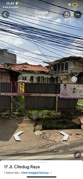 di jual tanah lokasi strategis di samping metro cipulir