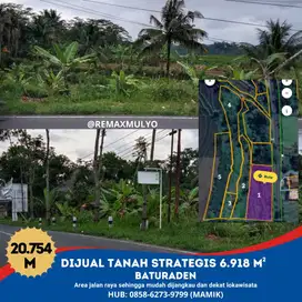 DIJUAL TANAH STRATEGIS 6.981 m2 AREA BATURADEN