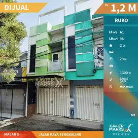 Dijual Ruko 2 Lantai Nol Jl Raya Sengkaling Malang Cocok Semua Usaha