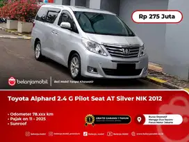 Toyota Alphard 2.4 G AT Pilot Seat Silver 2012 km.78rb Good Condition