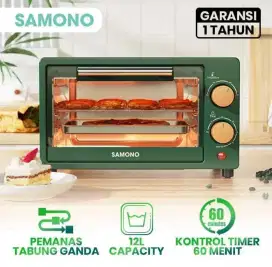 Samono Oven Listrik Mini Kap 12liter SW-EOG12 Garansi Resmi