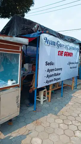 Jual grobak tenda dan meja satu paket