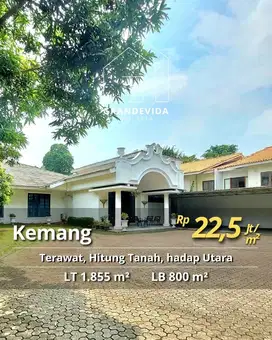 Kemang rumah hitung tanah, asri, tenang dan bebas banjir