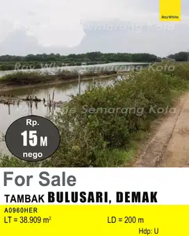 DIJUAL TAMBAK DI DEMAK A0960