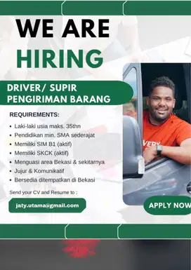 DIBUTUHKAN DRIVER PENGIRIMAN BARANG!