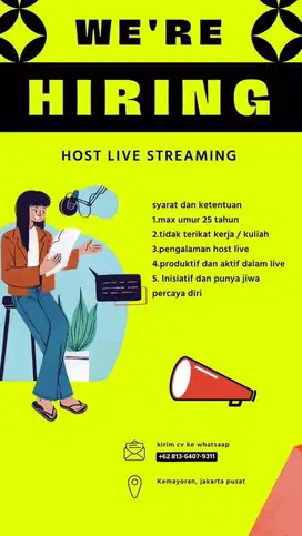 We are HIRING Host Live