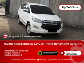 [ LOW KM ] Toyota Kijang Innova 2.0 G AT Putih Bensin 2018/2019