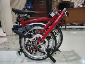 SEPEDA LIPAT BROMPTON M6L HOUSE RED MURAH ISTIMEWA