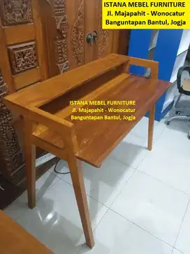 Meja Rak Kerja Tulis Komputer Kantor Belajar Rak Susun Tingkat Kayu #S